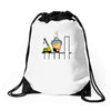 sumo pile driver Drawstring Bags