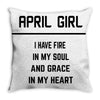 April Girl Throw Pillow