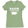 bacon is meat candy Ladies Fitted T-Shirt
