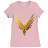 the fly bird   maverick jake paul   gold Ladies Fitted T-Shirt