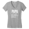 Papa Noun Definition Women's V-Neck T-Shirt