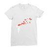 banksy headshot butterfly Ladies Fitted T-Shirt