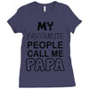fathers day papa's Ladies Fitted T-Shirt