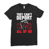 they can't deport all of us Ladies Fitted T-Shirt