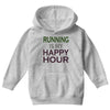 running is my happy hour Youth Hoodie