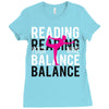 Reading Yoga Wine Balance Ladies Fitted T-Shirt