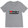 i love being a grandma V-Neck Tee
