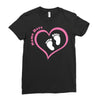 Baby Girl with Heart Any Name Customized Ladies Fitted T-Shirt