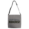 softball rocks Adjustable Strap Totes