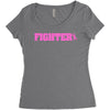 fighter breast cancer Women's Triblend Scoop T-shirt