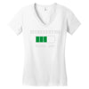 low battery introvert pun humor Women's V-Neck T-Shirt