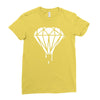 dripping diamond logo Ladies Fitted T-Shirt