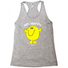mr happy Racerback Tank