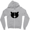 animal black Zipper Hoodie