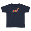 dachshund flower 2 Toddler T-shirt
