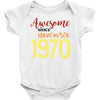 awesome since november 1970 Baby Bodysuit