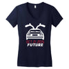 back to the future classic Women's V-Neck T-Shirt