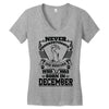 Never Underestimate Dog Rescuer Who Was Born December Women's V-Neck T-Shirt