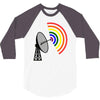 gaydar gay rainbow radar 3/4 Sleeve Shirt