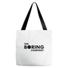 the boring company black logo Tote Bags