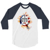 American Flag Q Fire 3/4 Sleeve Shirt