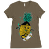 pineapple skateboarding Ladies Fitted T-Shirt