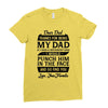 Dear Dad Thanks for Being My Dad Ladies Fitted T-Shirt