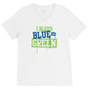 i bleed blue and green V-Neck Tee