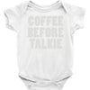 coffee before talkee Baby Onesie