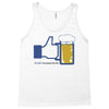 facebook parody beer thumbs up   people like this mens white t shirt Tank Top