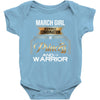 march  girl is a perfect combination of princess and warrior Baby Bodysuit