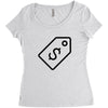 usd logo Women's Triblend Scoop T-shirt