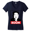 Kim Jong Un Boom Rocketman Women's V-Neck T-Shirt