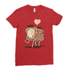 french toast kiss Ladies Fitted T-Shirt