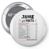 June Girl Facts Cancer Pin-back button