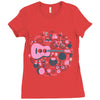 pop heart Ladies Fitted T-Shirt