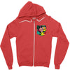 Flower Pocket Zipper Hoodie