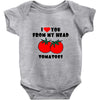 from my head tomatoes Baby Onesie