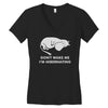 retro hippohibernating Women's V-Neck T-Shirt