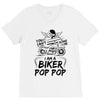 You Cant Scare Me I am Biker Pop Pop V-Neck Tee