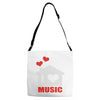 new i love house Adjustable Strap Totes