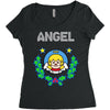 angel christmas Women's Triblend Scoop T-shirt