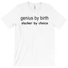 genius by birth slacker by choice t shirt large funny nerd tee slacker T-Shirt