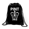 british pint funny Drawstring Bags
