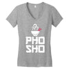 asian food humor chopsticks Women's V-Neck T-Shirt