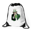 st patricks day  uncle sam Drawstring Bags