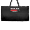 getting drunk Weekender Totes