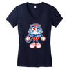skull bolt Women's V-Neck T-Shirt