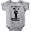 introverts unite separately in your own homes black Baby Bodysuit