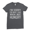 hungry apology Ladies Fitted T-Shirt